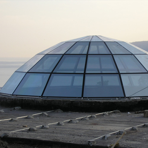 Ремонт стеклянного купола Дубна