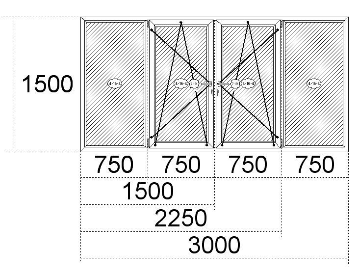 Стандартные окна ПВХ: размеры - высота и ширина Дубна